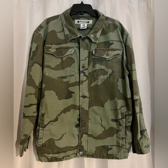Route 66 Camo Utility Jacket Men’s L Zip & Button Closure Army Green - Picture 1 of 8